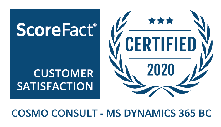 COSMO CONSULT France certifié par ScoreFact, label de satisfaction clients